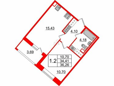 Квартира 34,4 м², 1-комнатная - изображение 1