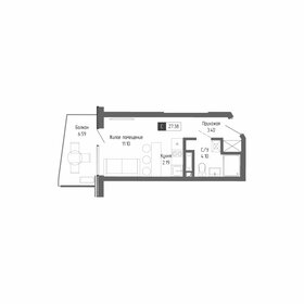 27,3 м², квартира-студия 8 524 411 ₽ - изображение 46