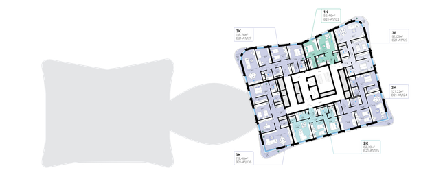 117 м², 3-комнатные апартаменты 65 500 000 ₽ - изображение 104