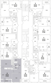 57,1 м², 2-комнатная квартира 13 500 000 ₽ - изображение 72