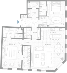 Квартира 140 м², 2-комнатная - изображение 2