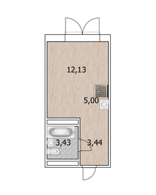 Квартира 24 м², студия - изображение 1