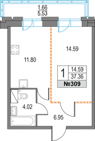 38 м², 1-комнатная квартира 11 550 409 ₽ - изображение 9