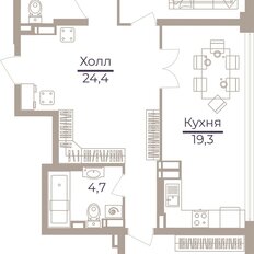 Квартира 127,8 м², 3-комнатная - изображение 2