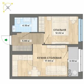 Квартира 43,3 м², 1-комнатная - изображение 1