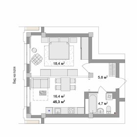 Квартира 44,7 м², 2-комнатная - изображение 1