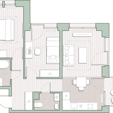 Квартира 53,1 м², 2-комнатная - изображение 2