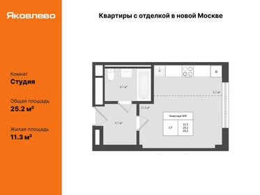 Квартира 25,2 м², студия - изображение 1