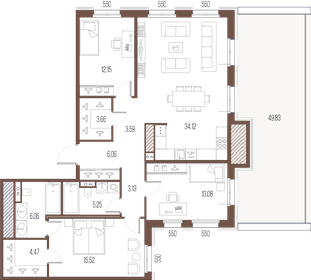 160,9 м², 3-комнатная квартира 50 950 000 ₽ - изображение 94