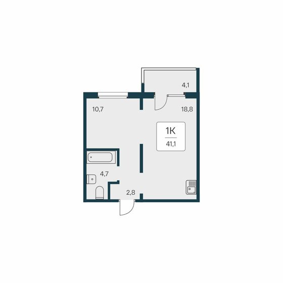 34,5 м², 1-комнатная квартира 4 600 000 ₽ - изображение 66