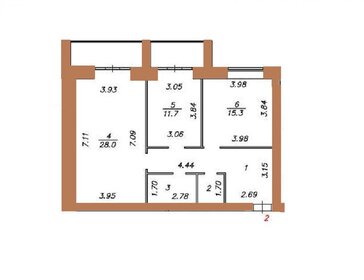 44,5 м², 2-комнатная квартира 3 560 000 ₽ - изображение 95
