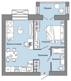 40 м², 2-комнатная квартира 1 150 000 ₽ - изображение 80