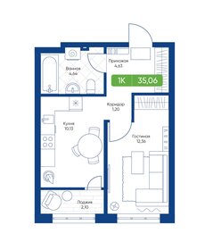 Квартира 35,1 м², 1-комнатная - изображение 1