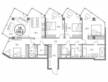 136,1 м², 3-комнатная квартира 106 500 000 ₽ - изображение 85