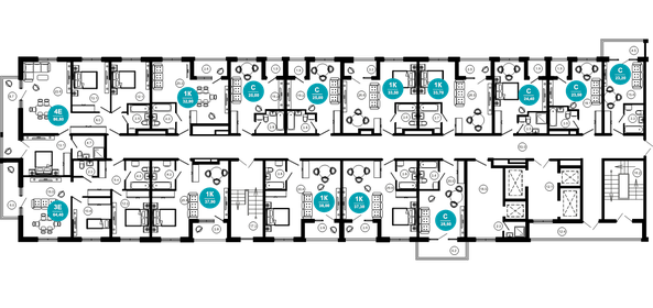 Квартира 38 м², 1-комнатные - изображение 2