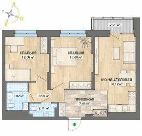 Квартира 64 м², 2-комнатная - изображение 1