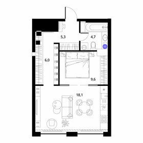 Квартира 48,8 м², 1-комнатная - изображение 2