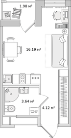 Квартира 25,5 м², студия - изображение 1