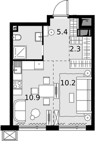 33,5 м², квартира-студия 11 600 000 ₽ - изображение 39