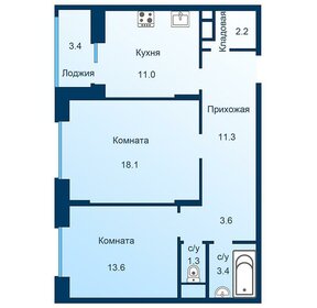 Квартира 66,2 м², 2-комнатная - изображение 1