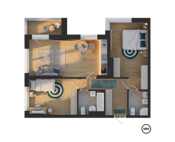 Квартира 76,7 м², 2-комнатная - изображение 3