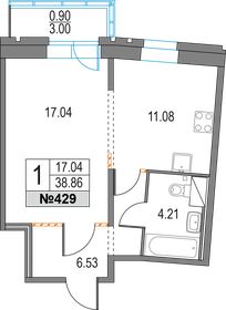 38 м², 1-комнатная квартира 11 262 846 ₽ - изображение 6