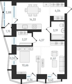 59,1 м², 2-комнатная квартира 12 700 000 ₽ - изображение 66