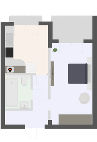 Квартира 37,1 м², 1-комнатная - изображение 1