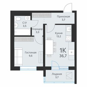 Квартира 34,9 м², 1-комнатная - изображение 1