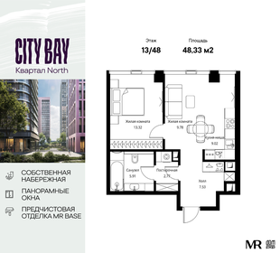 Квартира 48,3 м², 1-комнатная - изображение 1