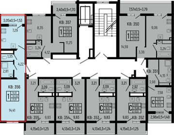 Квартира 31,6 м², 1-комнатная - изображение 2