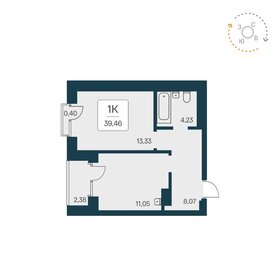 41,3 м², 1-комнатная квартира 7 500 000 ₽ - изображение 54