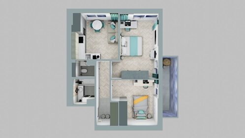 Квартира 62 м², 3-комнатная - изображение 1