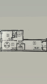 Квартира 57,6 м², 2-комнатная - изображение 1