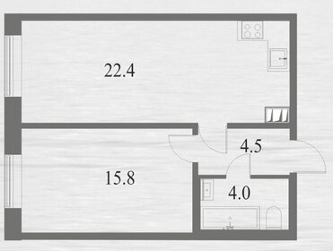 Квартира 46,7 м², 1-комнатная - изображение 1