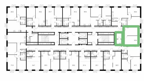 40,1 м², 1-комнатная квартира 11 700 000 ₽ - изображение 47