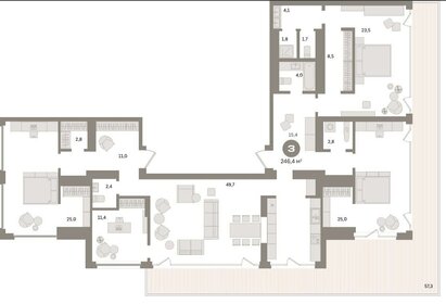 Квартира 246 м², 4-комнатная - изображение 1