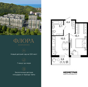 Квартира 36,4 м², 1-комнатная - изображение 1