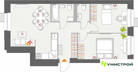 Квартира 59,7 м², 3-комнатная - изображение 1