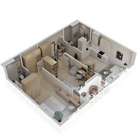 Квартира 66,6 м², 2-комнатная - изображение 3