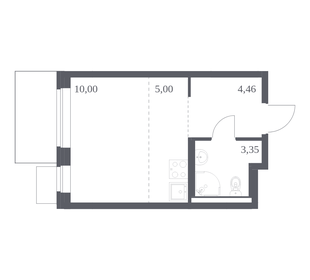 Квартира 22,8 м², студия - изображение 1