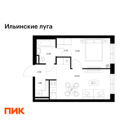 Квартира 35,1 м², 1-комнатная - изображение 1
