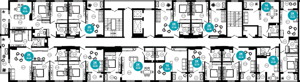 22,9 м², 1-комнатная квартира 21 526 000 ₽ - изображение 40