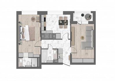 40,4 м², 1-комнатная квартира 3 500 000 ₽ - изображение 70
