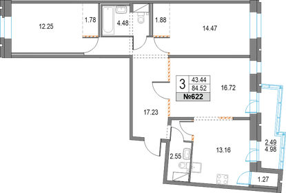 88 м², 3-комнатная квартира 18 800 000 ₽ - изображение 13
