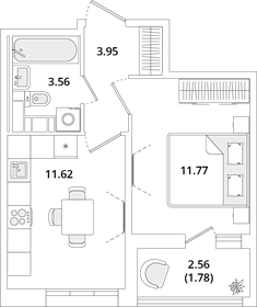 34 м², 1-комнатная квартира 9 500 000 ₽ - изображение 55