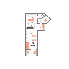 50,2 м², 1-комнатная квартира 6 800 000 ₽ - изображение 37