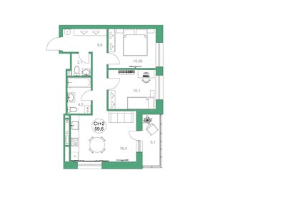 85,7 м², 2-комнатная квартира 11 900 000 ₽ - изображение 92