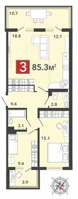 77,8 м², 3-комнатная квартира 7 200 000 ₽ - изображение 41