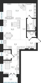 86,8 м², 3-комнатная квартира 15 650 000 ₽ - изображение 4